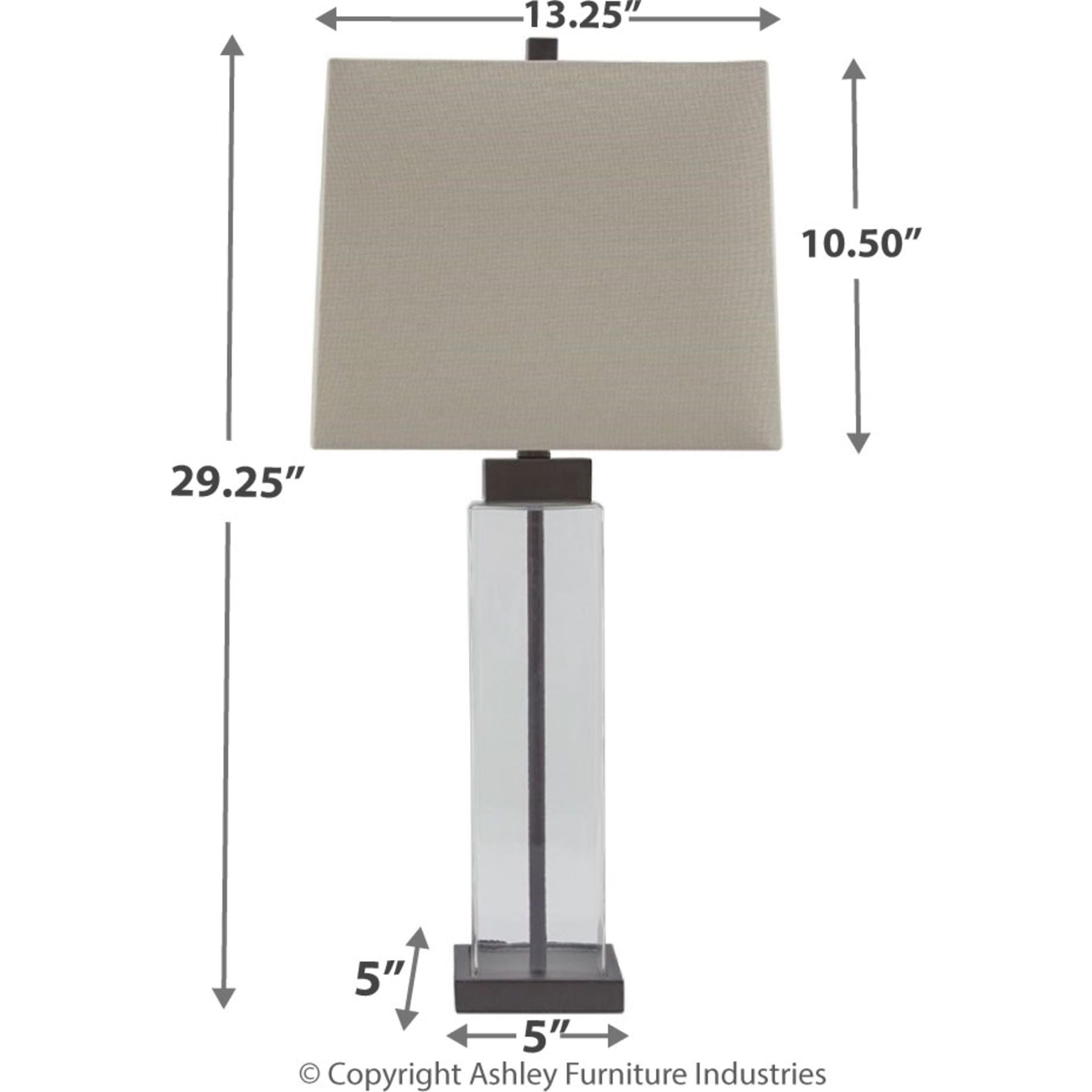 Alvaro Table Lamp Pair - Clear/Bronze Finish 29.25