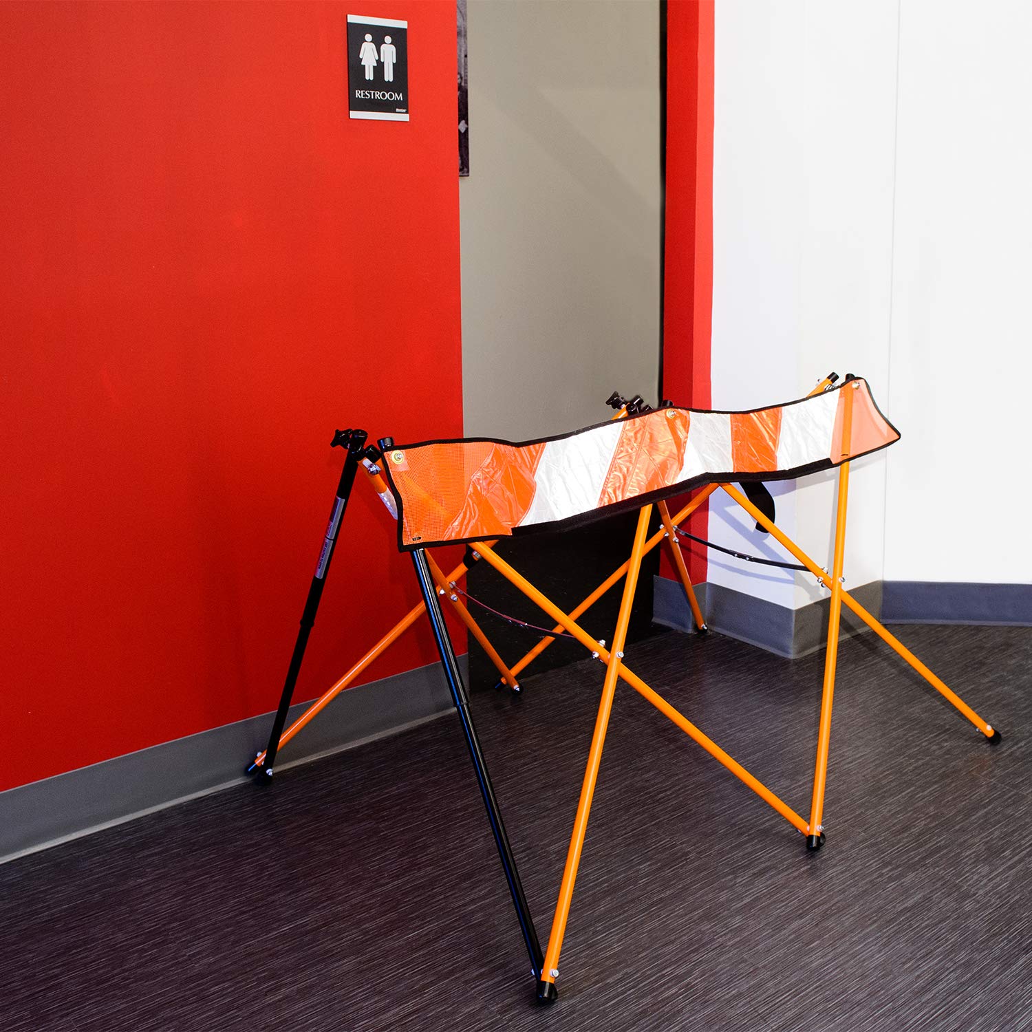 5FT Orange Safety Barricade - Portable Expanding Security Barrier for Construction, Events & Crowd Control | Heavy-Duty Traffic Safety Fence