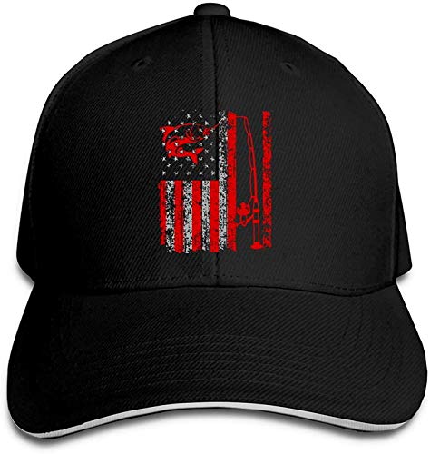 MJSTAR American Flag Fishing Hat - Unisex Trucker Cap for Men & Women - Baseball Dad Hat with Adjustable Strap - Perfect for Fishing, Outdoor Activities, and Patriotic Events