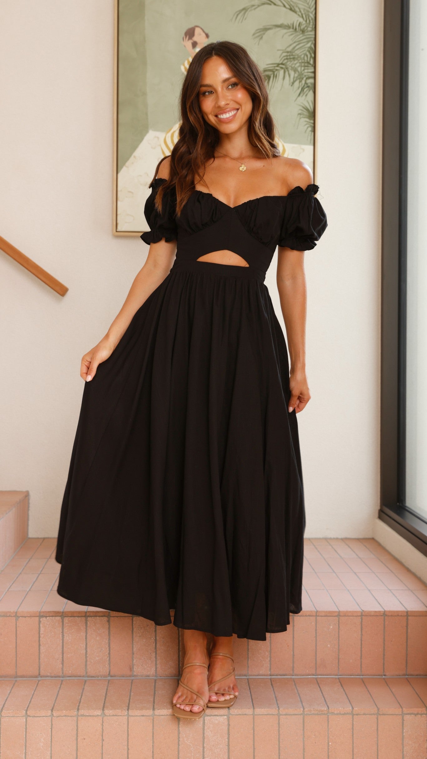 Stylish Black Hulu Maxi Dress for Women - Perfect for Summer, Beach, and Casual Outings