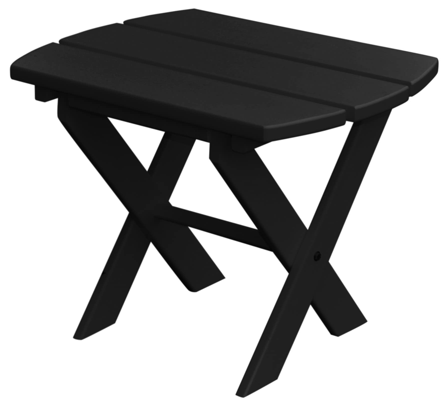 Folding End Table Black - Lightweight & Durable Poly Furniture for Patio, Deck, or Indoor Use - Furniture Barn USA
