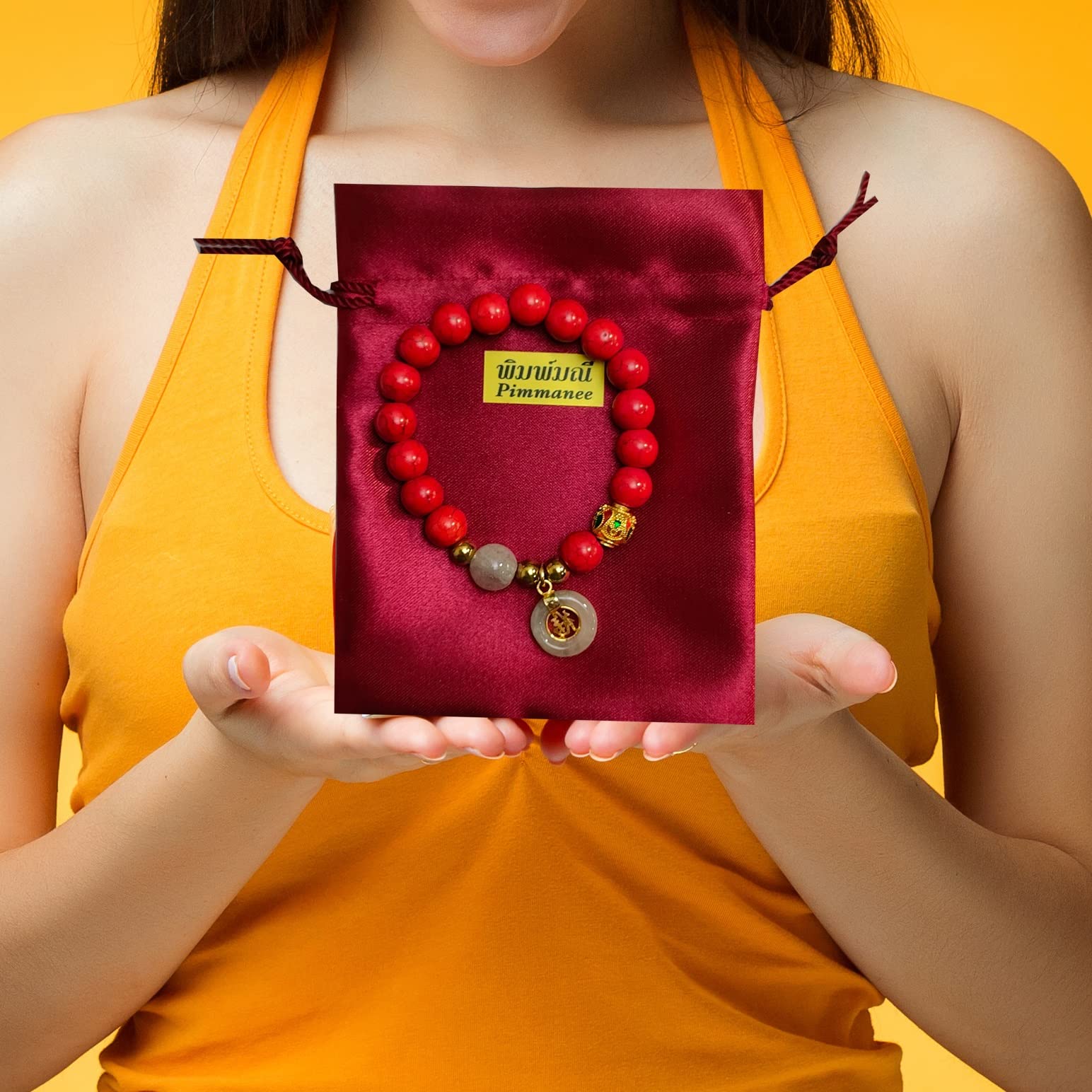 July Birthstone Bracelet for Women - Lucky Red Bead Money Charm Bracelet to Attract Wealth & Abundance | Perfect for Gifts, Spiritual Healing & Positive Energy Jewelry