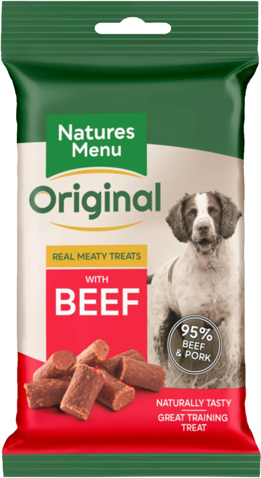 NATURE'S MENU Original Mixed Variety Real Meaty Dog Treats for Puppies & Adult Dogs - 60g (3 Flavors) Case of 12 - High Protein Training Snacks for Reward & Dental Health