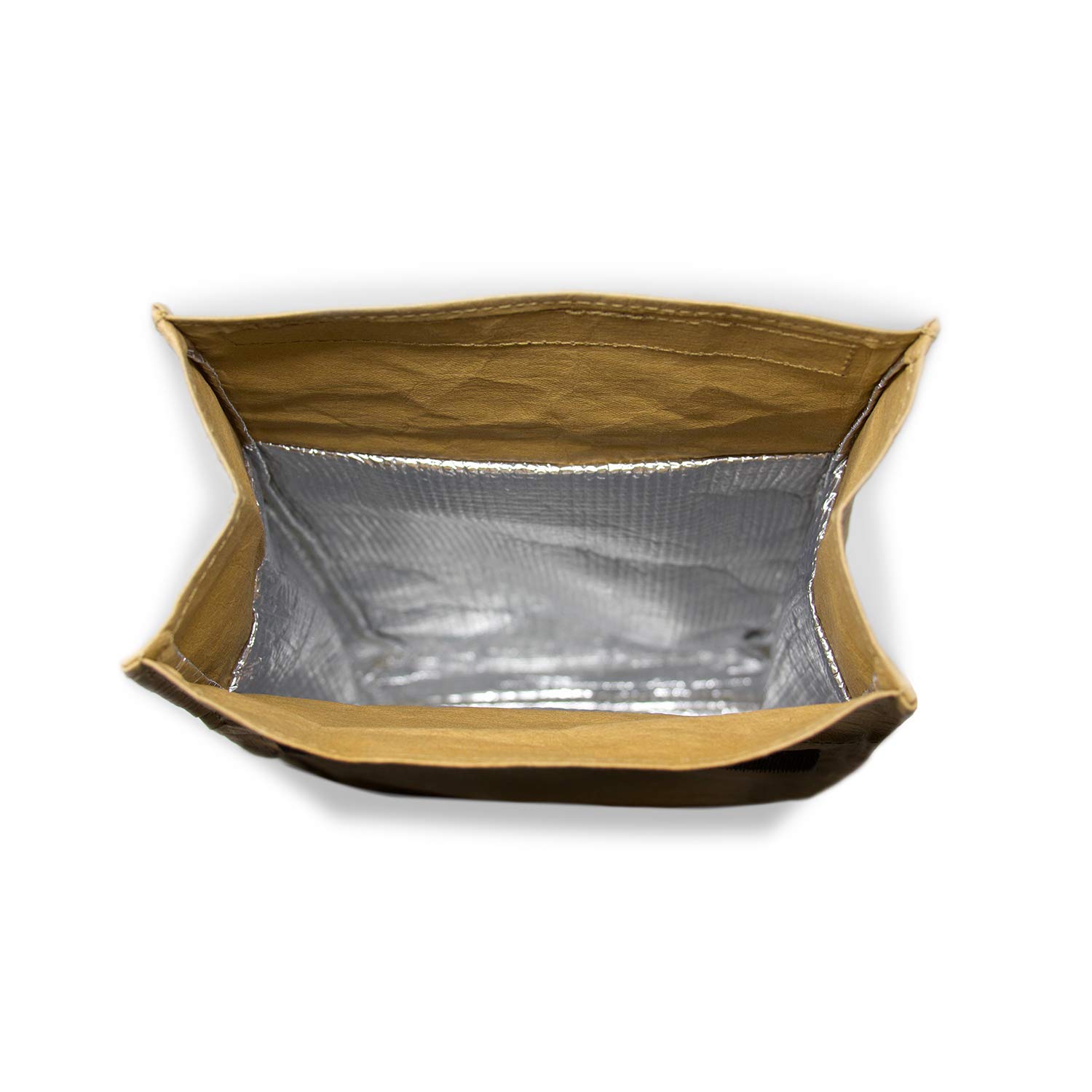 ZENPAC Reusable & Washable Small Brown Lunch Bag - Leakproof Kraft Paper Sack for Work, School, Picnic | Perfect for Food, Beverages, Snacks & Travel | Eco-Friendly Lunch Box (8.5x4.5x12 Inches) - Ideal for Office, Camping, Hiking and Daily Commute