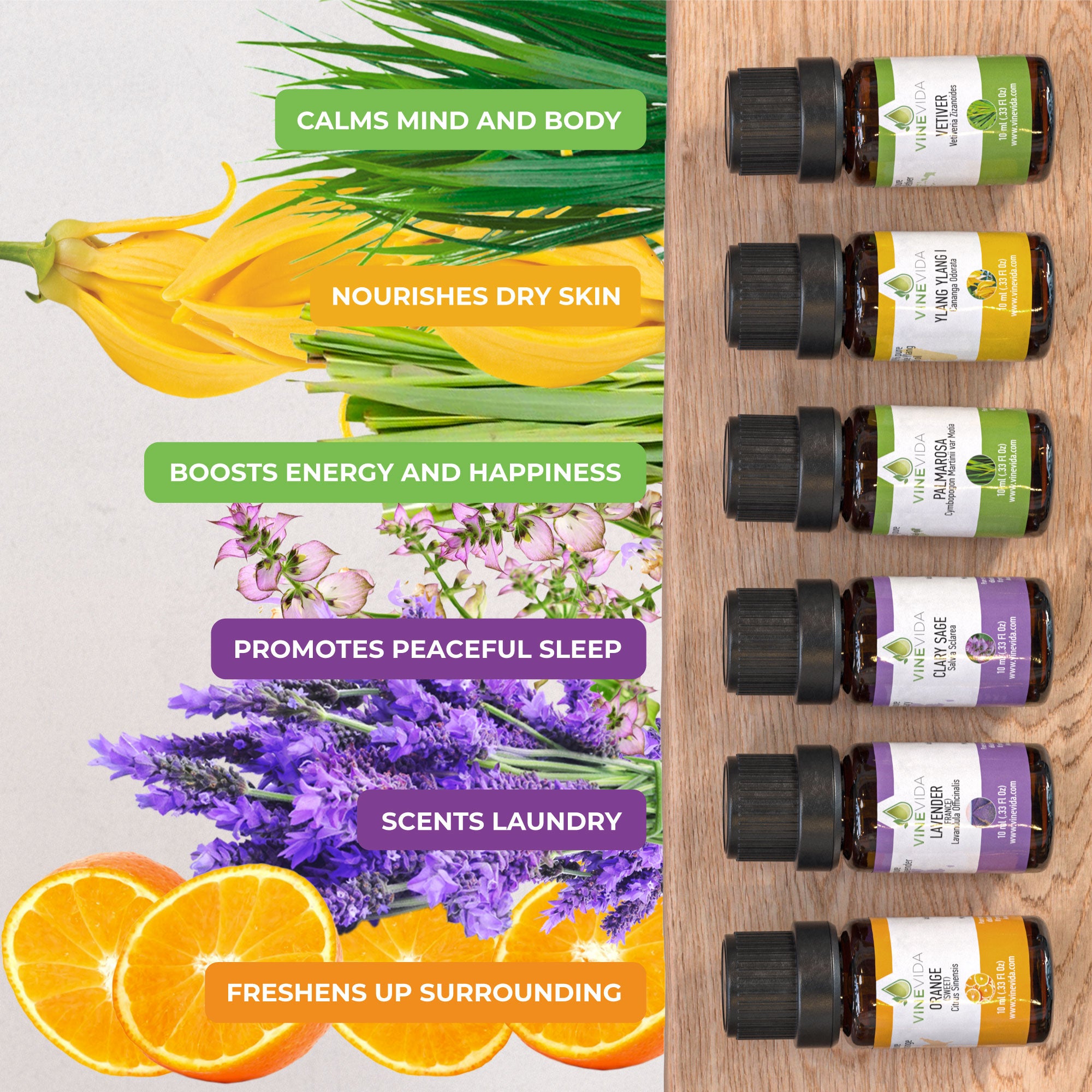 Calming Essential Oil Blend for Stress Relief & Relaxation - Aromatherapy Diffuser Oil for Home, Office & Spa Use