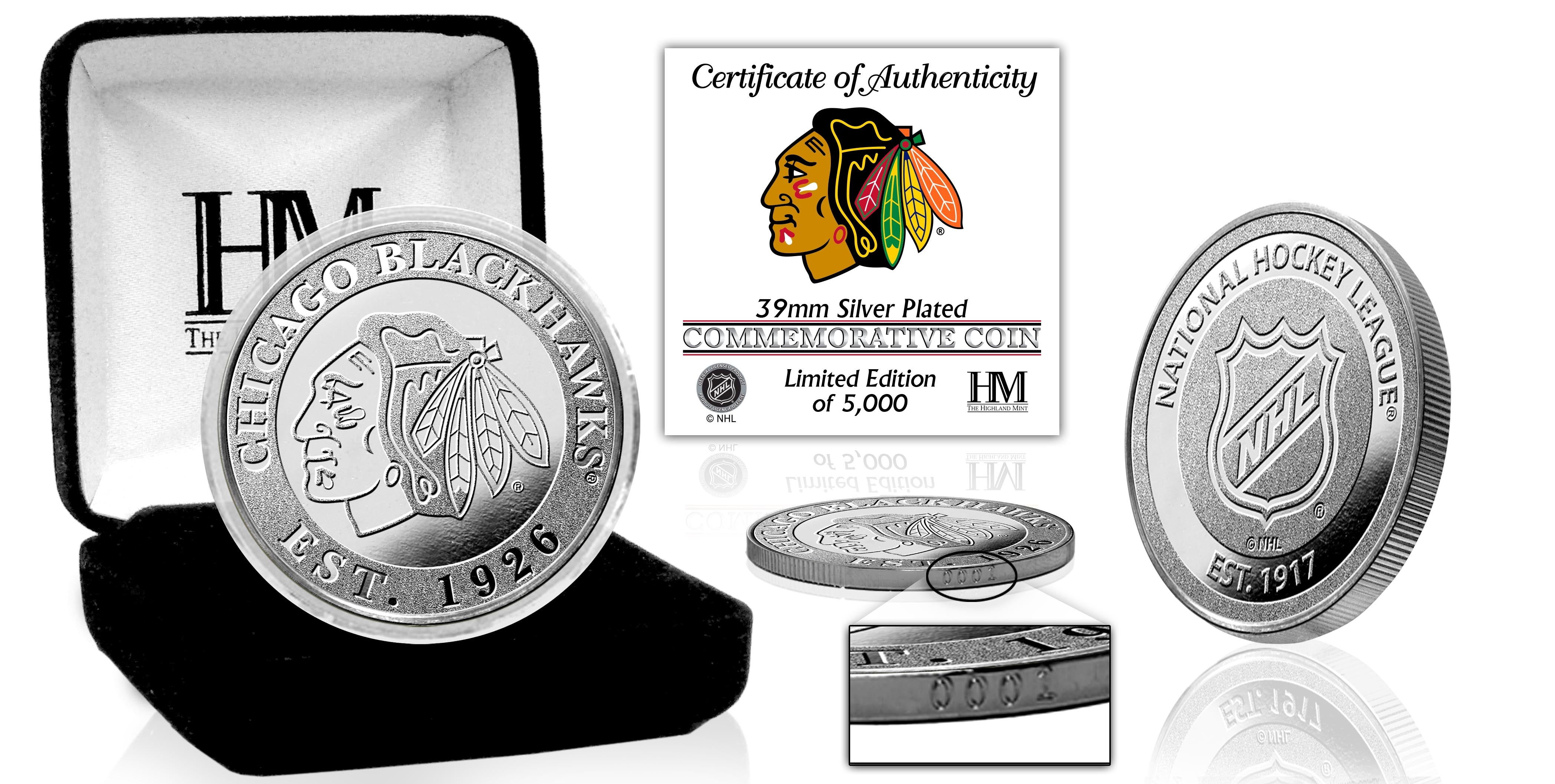 Chicago Blackhawks NHL Silver Commemorative Coin - Limited Edition Collectible for Hockey Fans & Sports Memorabilia Enthusiasts (Perfect for Display Cases, Man Caves, and Gift Giving)