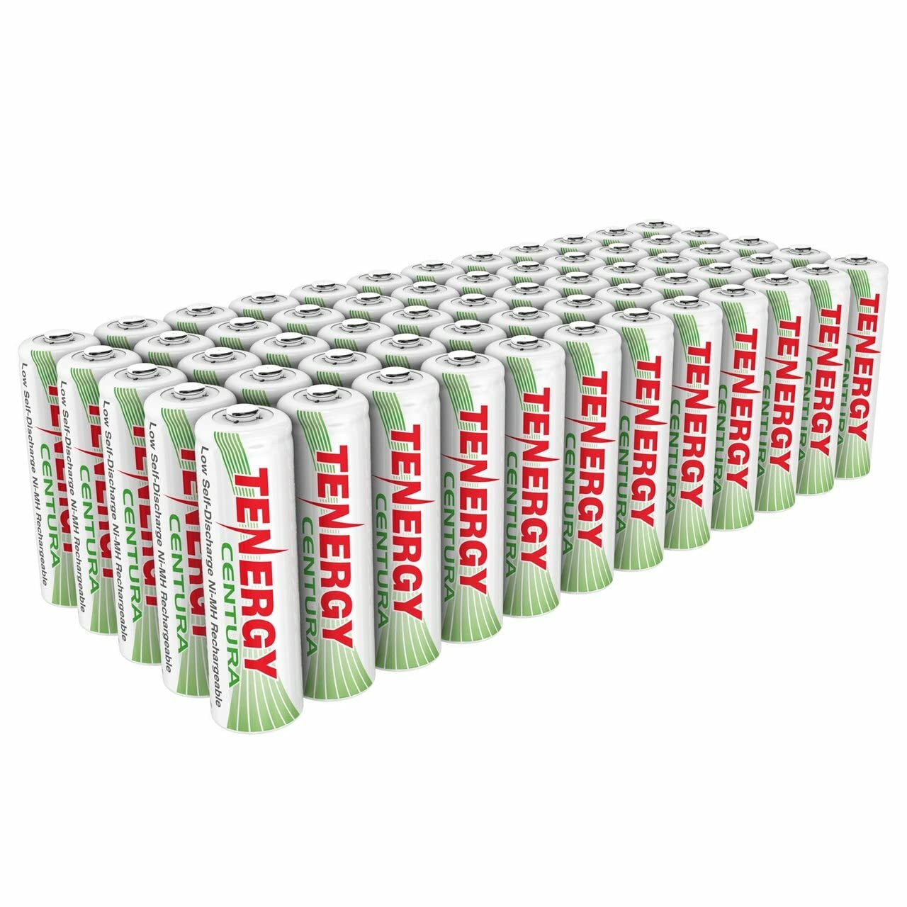 Tenergy Centura AA Rechargeable Batteries 2000mAh - 60 Pack Pre-Charged Low Self Discharge NiMH Batteries for Remote Controls, Toys, Flashlights, Computer Mice - Perfect for Home, Office & Emergency Use