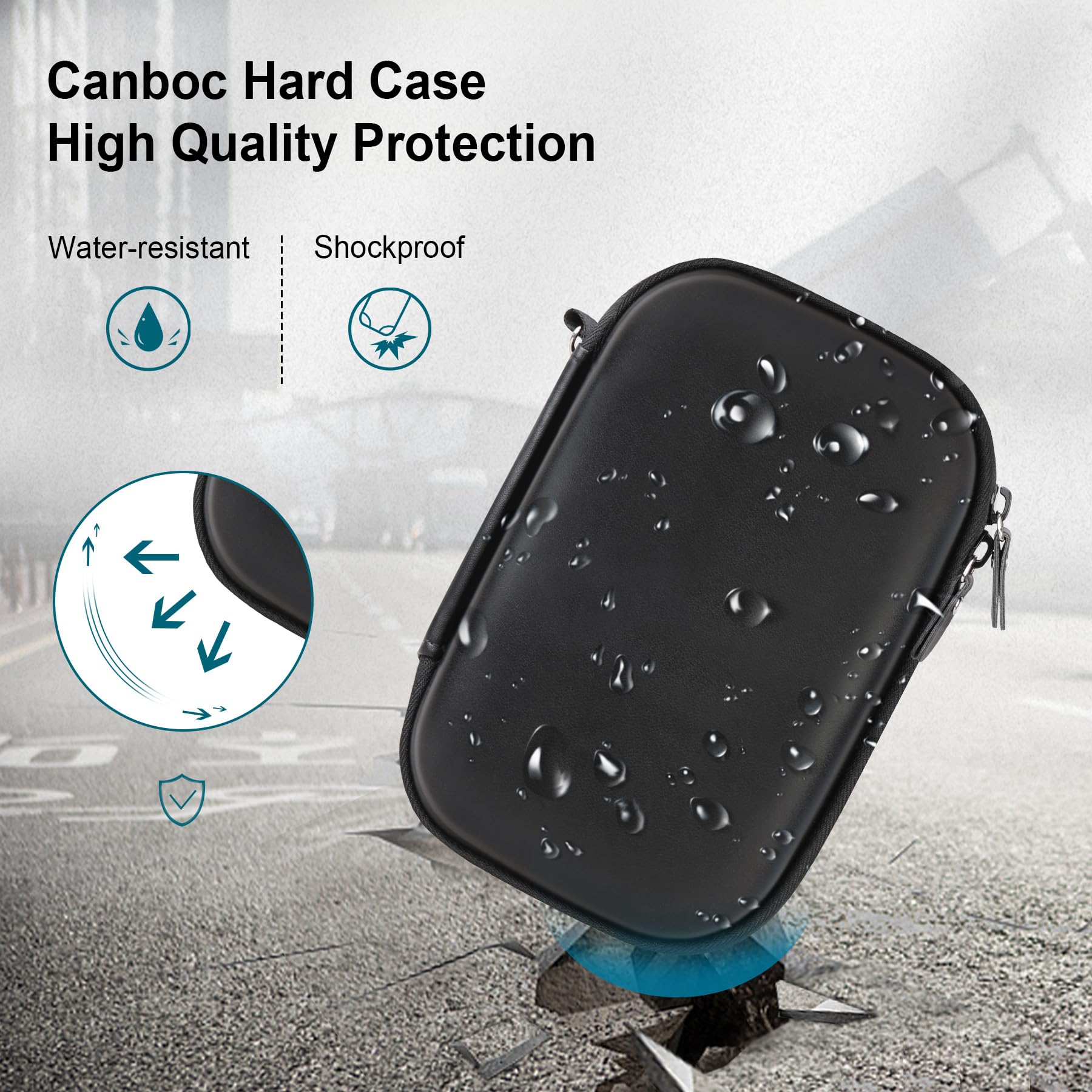 Canboc Protective Carrying Case for KODAK Printomatic Digital Instant Print Camera - Durable Mesh Storage Bag Fits Photo Paper, Cables & Accessories (Black) - Perfect for Travel, Parties & Photo Printing On-The-Go