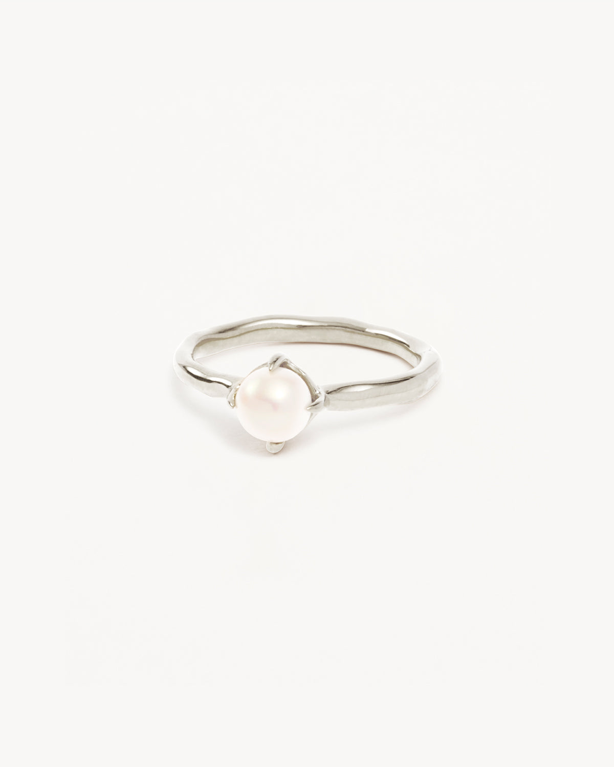 Elegant Sterling Silver Endless Grace Pearl Ring for Women | Dainty Pearl Jewelry Gift for Anniversary, Valentine's Day & Special Occasions