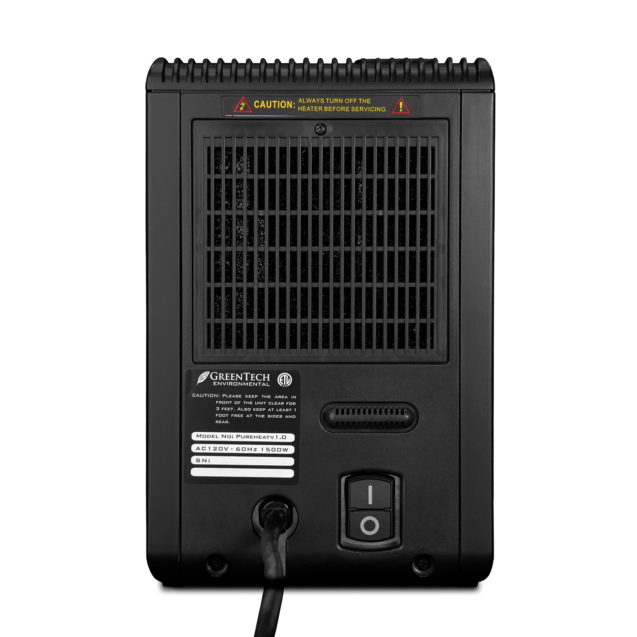 GreenTech Environmental pureHeat 2-in-1 Space Heater & Air Purifier with Remote - Safe & Energy Efficient Home Air Cleaner for Bedroom, Office, Bathroom - Perfect for Winter Heating and Allergy Relief