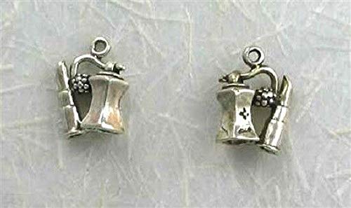Wholesale Sterling Silver 3D Lipstick & Perfume Atomizer Charms for DIY Jewelry Making - Perfect for Necklaces, Bracelets & Craft Projects