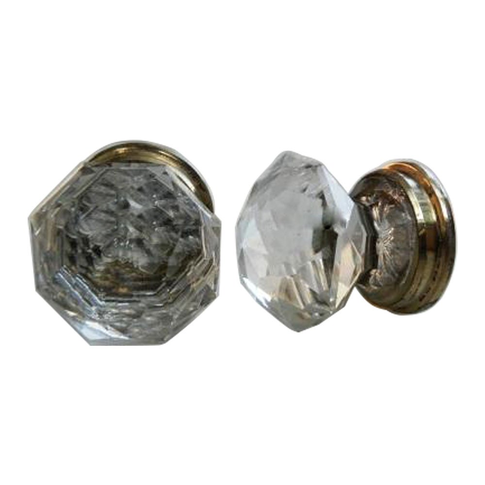 IndianShelf 4-Piece Glass Radiant Crystal Drawer Knobs - Multicolor Luxury Cabinet Hardware for Kitchen, Dresser & Antique Furniture - Elegant Door Pulls for Home Decor & DIY Projects (Perfect for Cabinet Upgrades, Vintage Style Makeovers & Unique Gift Ideas)