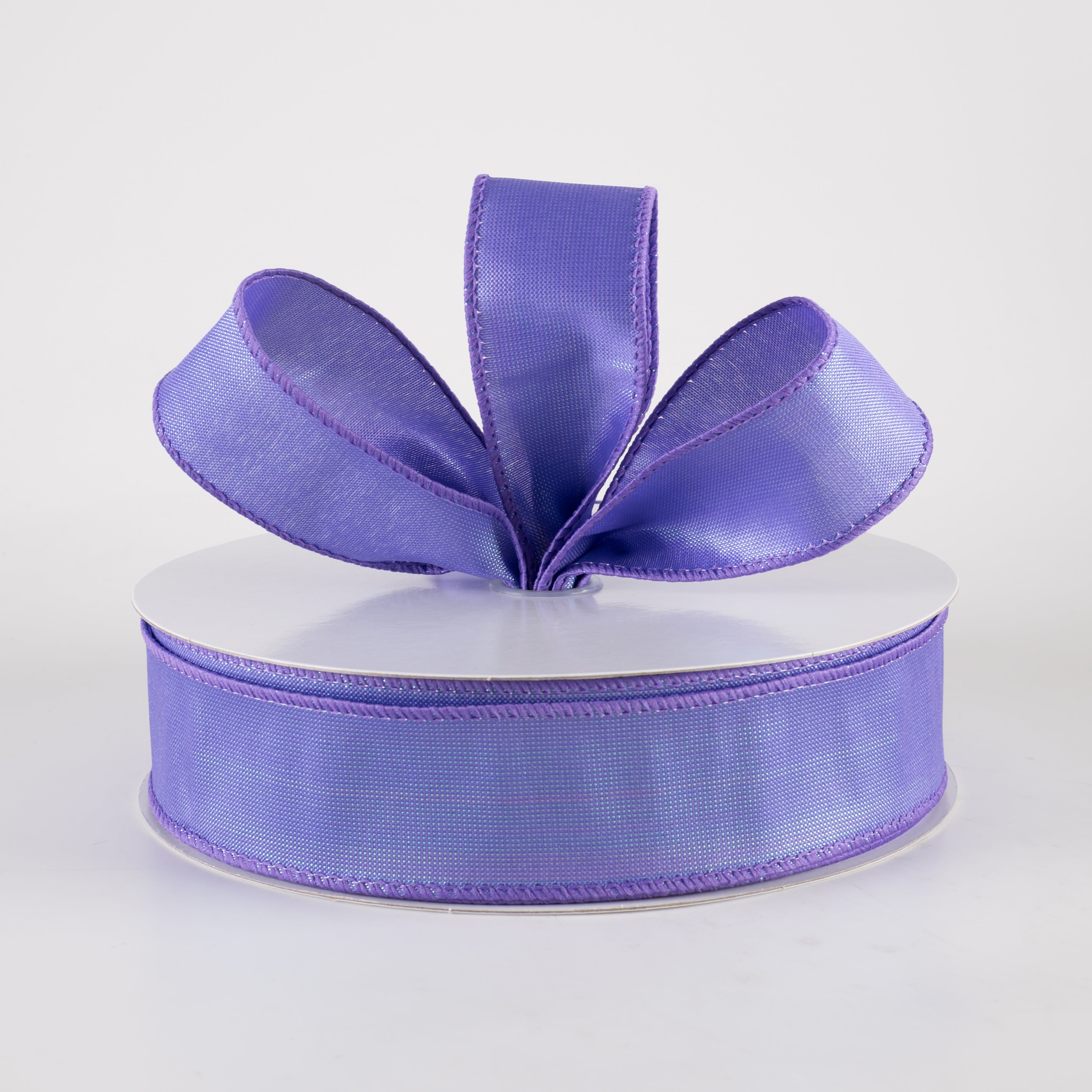 1.5 Inch Iridescent Solid Purple Ribbon - 50 Yards Bulk Roll for Gift Wrapping, Crafts, Party Decorations & DIY Projects