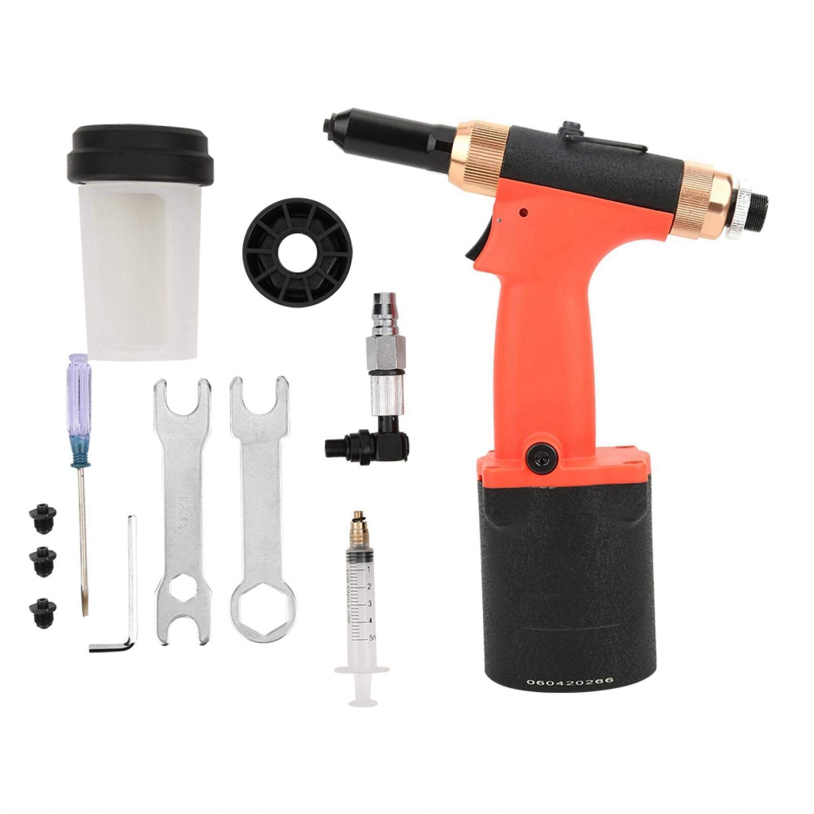 Hydraulic Air Riveter Gun - 2.4-4.8mm Pneumatic Riveting Tool for Aluminum, Iron & Steel Nails | Automatic Pull Rivet Nut Gun for Metalworking, Automotive & DIY Projects