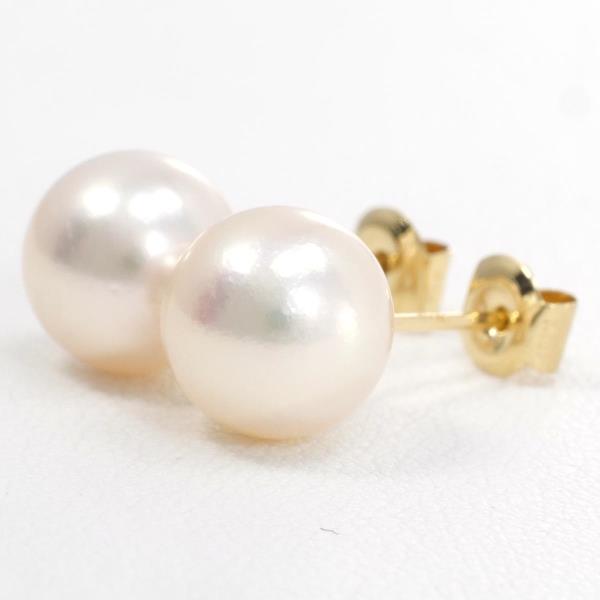 18K Yellow Gold Pearl Earrings for Women - Elegant Freshwater Pearl Stud Earrings - Perfect for Weddings, Parties & Special Occasions