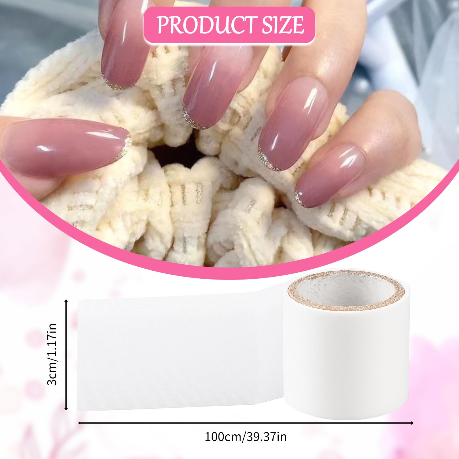 NICENEEDED 3 Rolls Self-Adhesive Silk Nail Wrap Set - Easy Trim Nail Tips Repair Bandage Tape, Fiberglass Nail Art Stickers for Nail Extension & Protection | Perfect for DIY Nail Design at Home or Salon Use