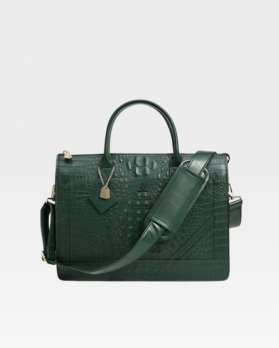 Premium Apollo 2 Laptop Bag - Emerald Green Water-Resistant Business Backpack for 15.6