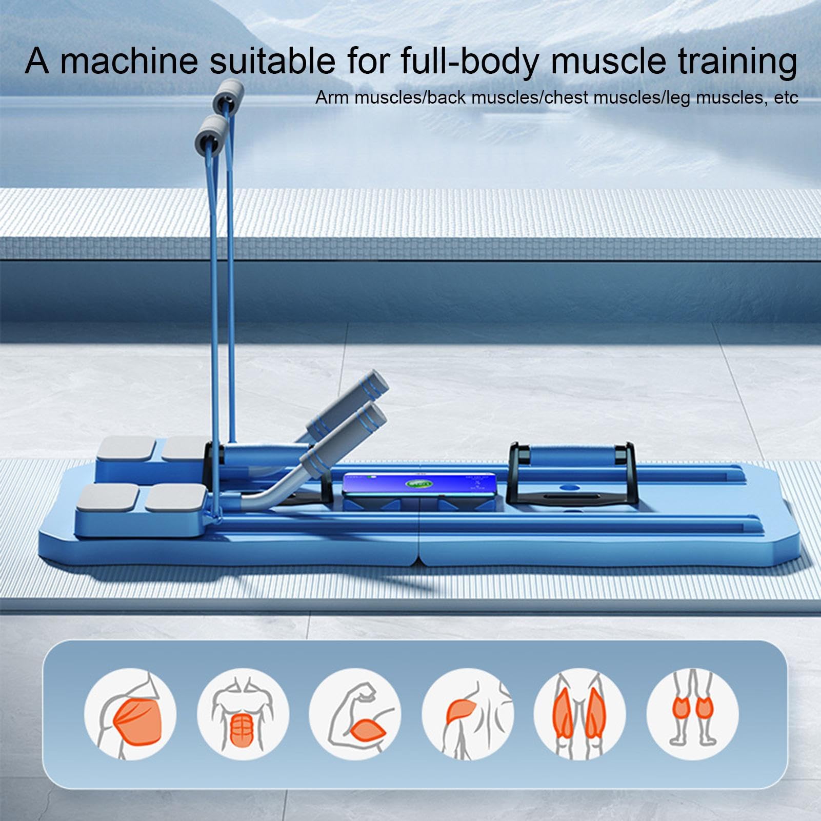 Compact Foldable Pilates Reformer Machine - Multifunctional Home Gym Equipment for Core, Abs & Full Body Workout | Perfect for Small Spaces & At-Home Fitness Routines
