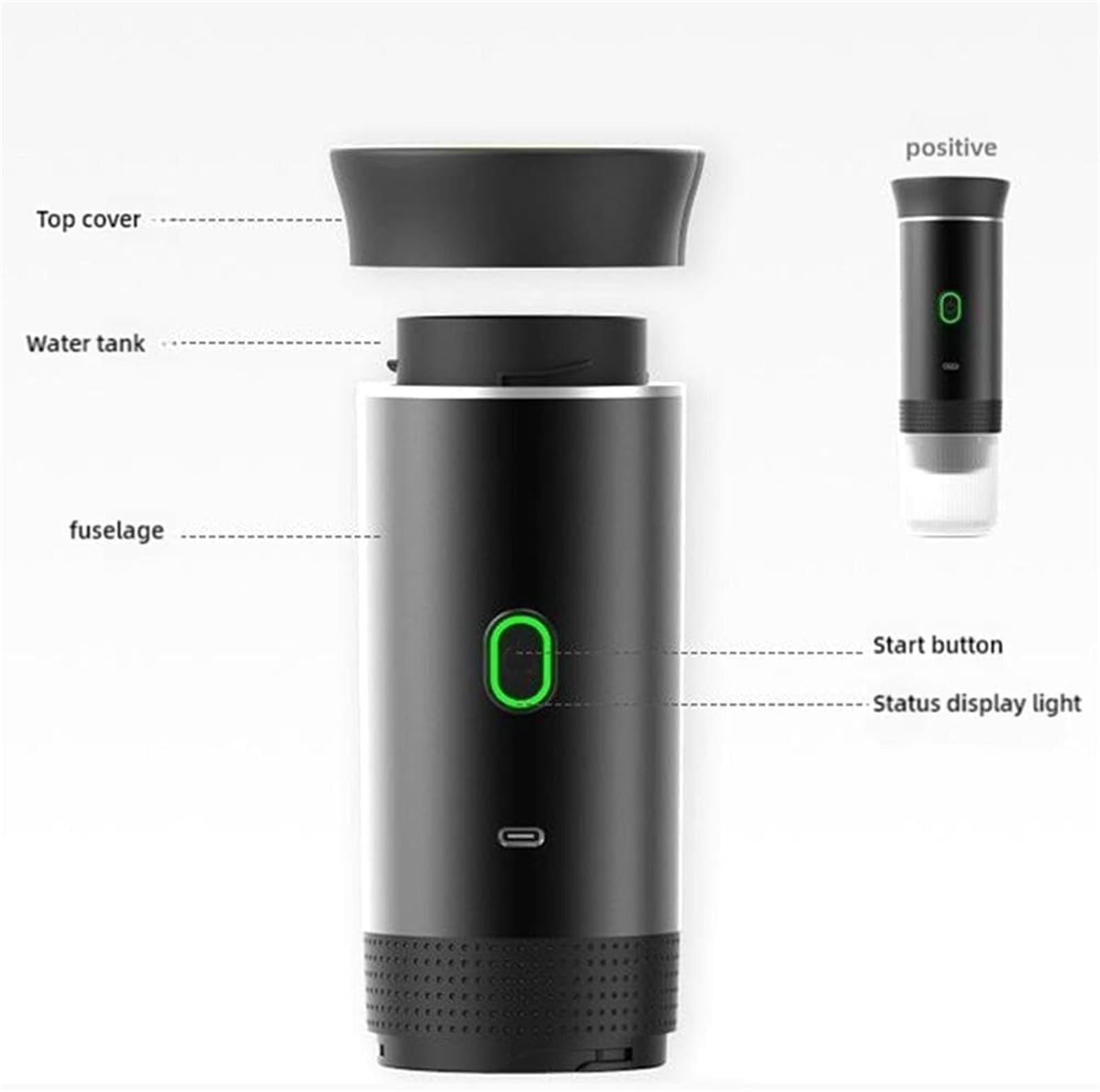 Go Brew V2.0 Portable Espresso Machine - 3-in-1 Wireless Electric Coffee Maker for Travel, Camping & Car Use - Self-Heating Compact Espresso Maker (Green) | Perfect for Outdoor Adventures, Road Trips & Office Breaks
