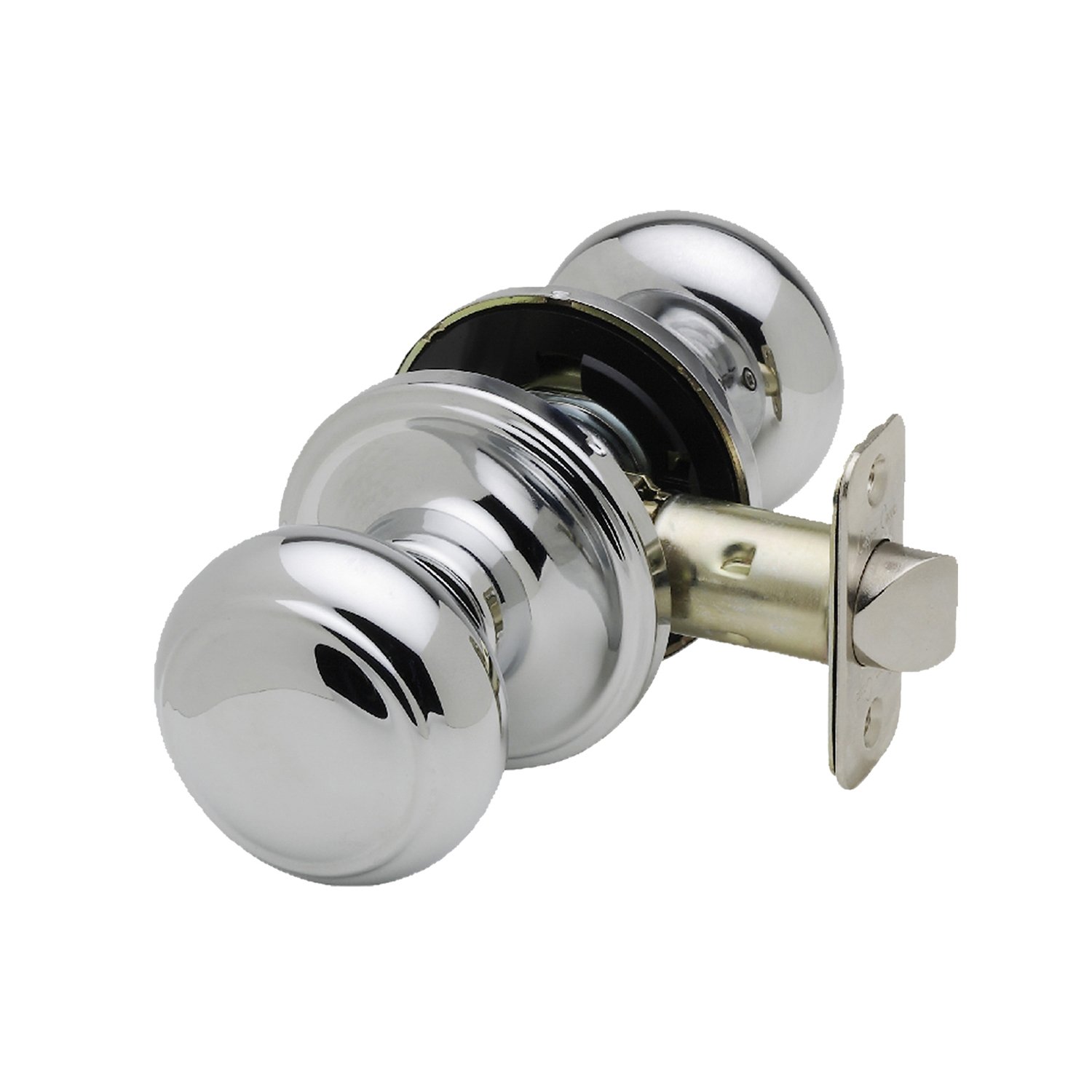 Polished Stainless Steel Door Knob - 1 Pack for Home & Office Doors - Perfect for Bedroom, Bathroom & Closet