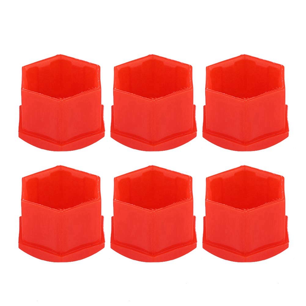 21mm Anti-Theft Wheel Nut Covers (20pcs, Red) - Secure Car Hub Screw Caps for Alloy Wheels - Perfect for Theft Prevention & Vehicle Aesthetics