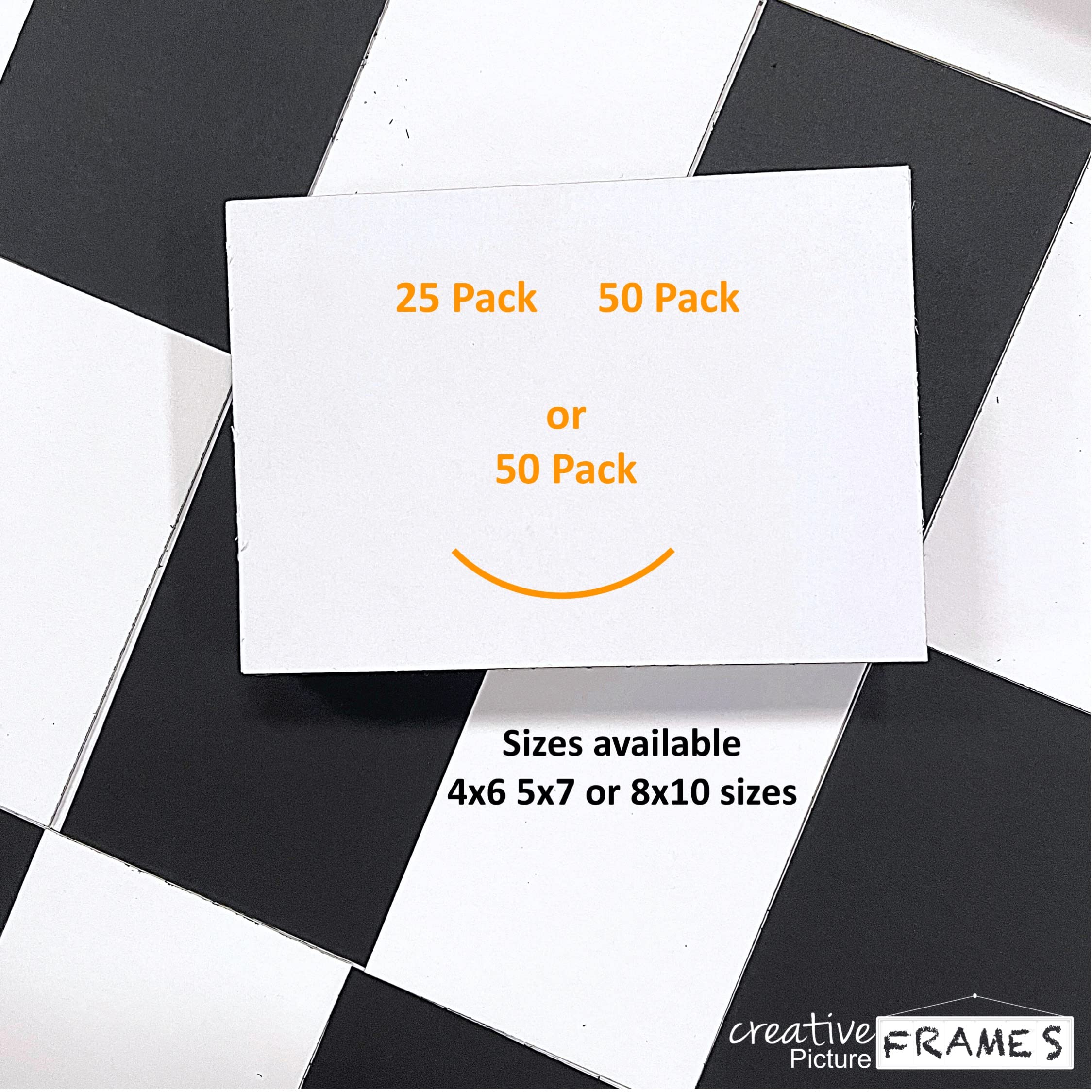 4x6-Inch Black Picture Frames with White Back & Acid-Free 4-Ply Mat Backer Board - Pack of 50 | Creative Photo Display for Home, Office & Gallery Wall Decor