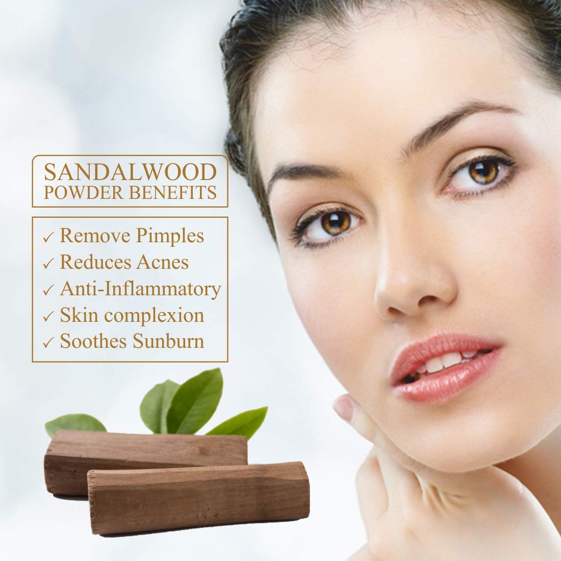 Nuerma Science Sandalwood Powder 100g - Natural Skin Care for Soft Smooth Skin, Reduces Acne, Pimples, Wrinkles & De-Tan - Perfect for DIY Face Masks, Spa Treatments & Ayurvedic Beauty Rituals