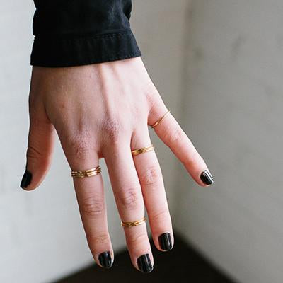 Smooth Stacking Rings Set for Women - Minimalist Dainty Layering Rings - Perfect for Everyday Wear, Stacking & Gift Giving