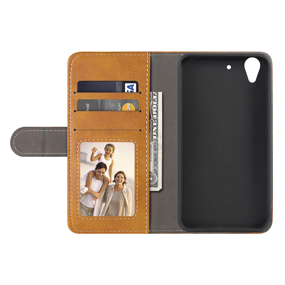 Premium Huawei Honor Holly 3 Leather Wallet Case - Magnetic Flip Cover with Cash & Card Slots & Soft TPU Back for Huawei Y6 II (Red) | Perfect for Business, Travel & Everyday Protection