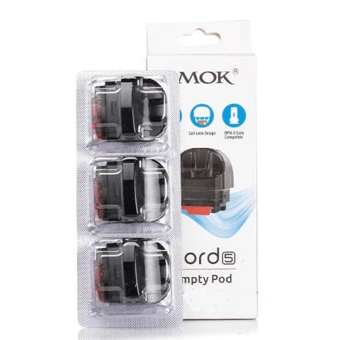 SMOK NORD 5 Replacement Pods - 3-Pack Empty Refillable Vape Pod Cartridges for SMOK NORD 5 Kit - Compatible with FreeMax & RPM Coils - Perfect for On-The-Go Vaping & All-Day Use