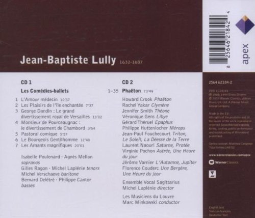Lully: Les Comedies Ballets / Phaeton - Baroque Opera Masterpieces for Classical Music Lovers & Theater Performances