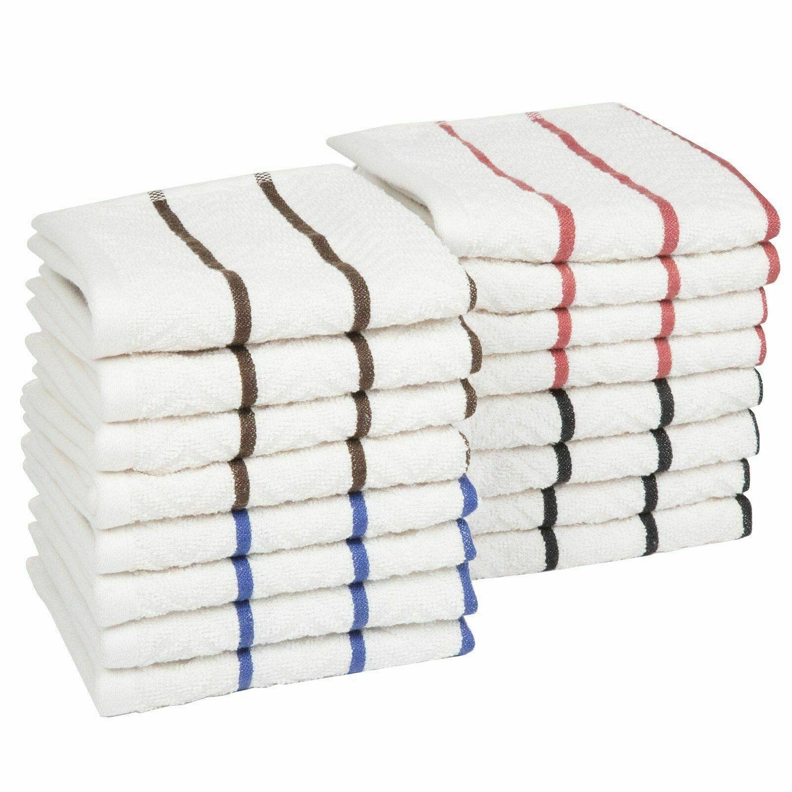 16-Piece 100% Cotton Chevron Terry Dish Cloth Set - 12