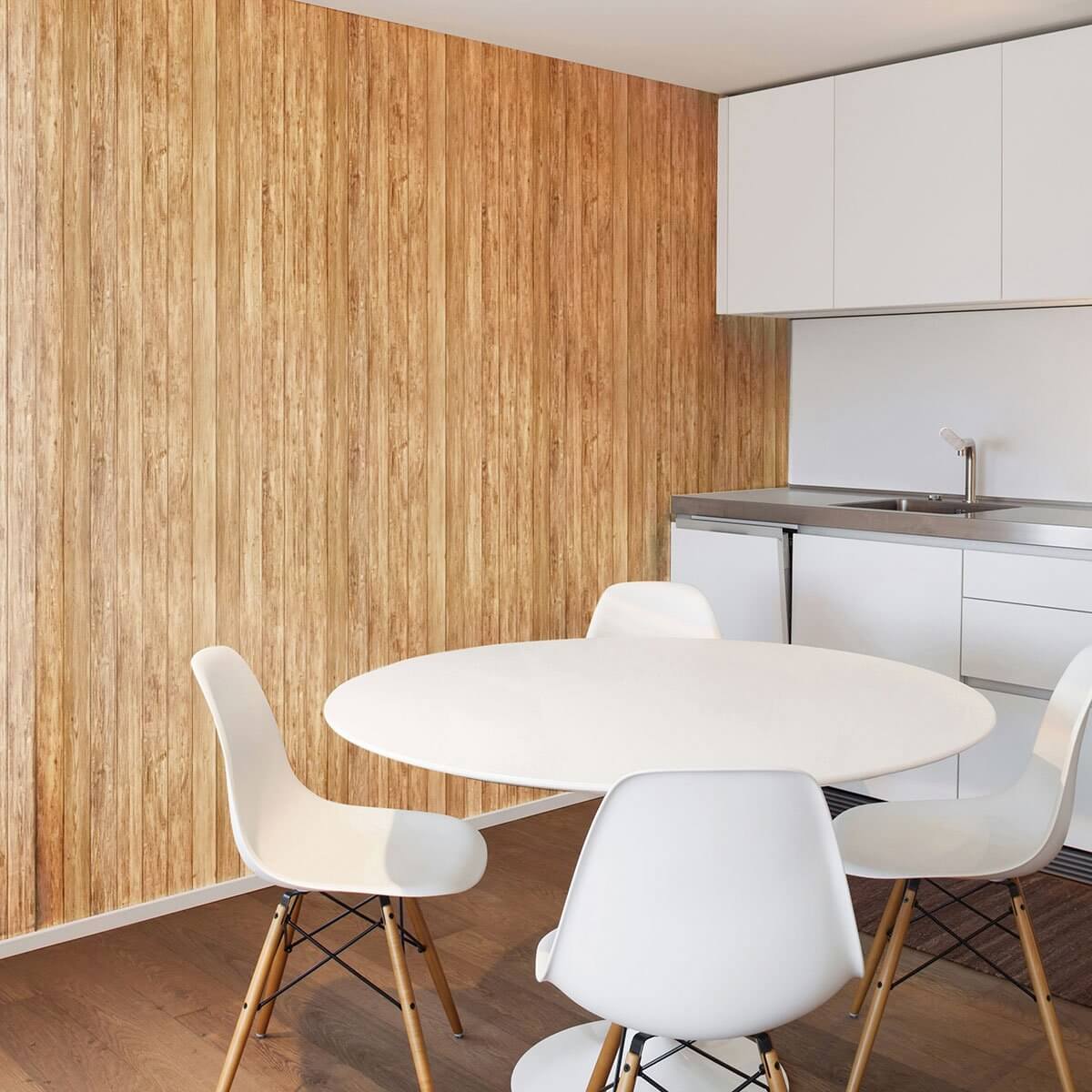 Brown Wood Texture Peel and Stick Removable Wallpaper - Self-Adhesive Vinyl Wall Covering for Bedroom, Living Room, Kitchen Decor - Easy to Install & Remove - 7703
