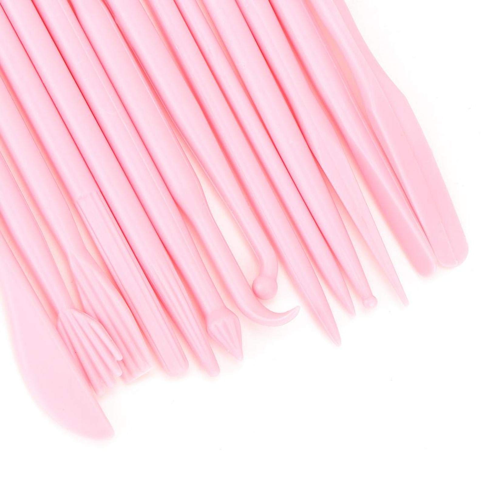 14Pcs Pottery Carving Tools Set - Professional Clay Sculpting Kit for Ceramics, Polymer Clay & Fondant - Perfect for DIY Art, Cake Decorating & Home Crafts (Pink)