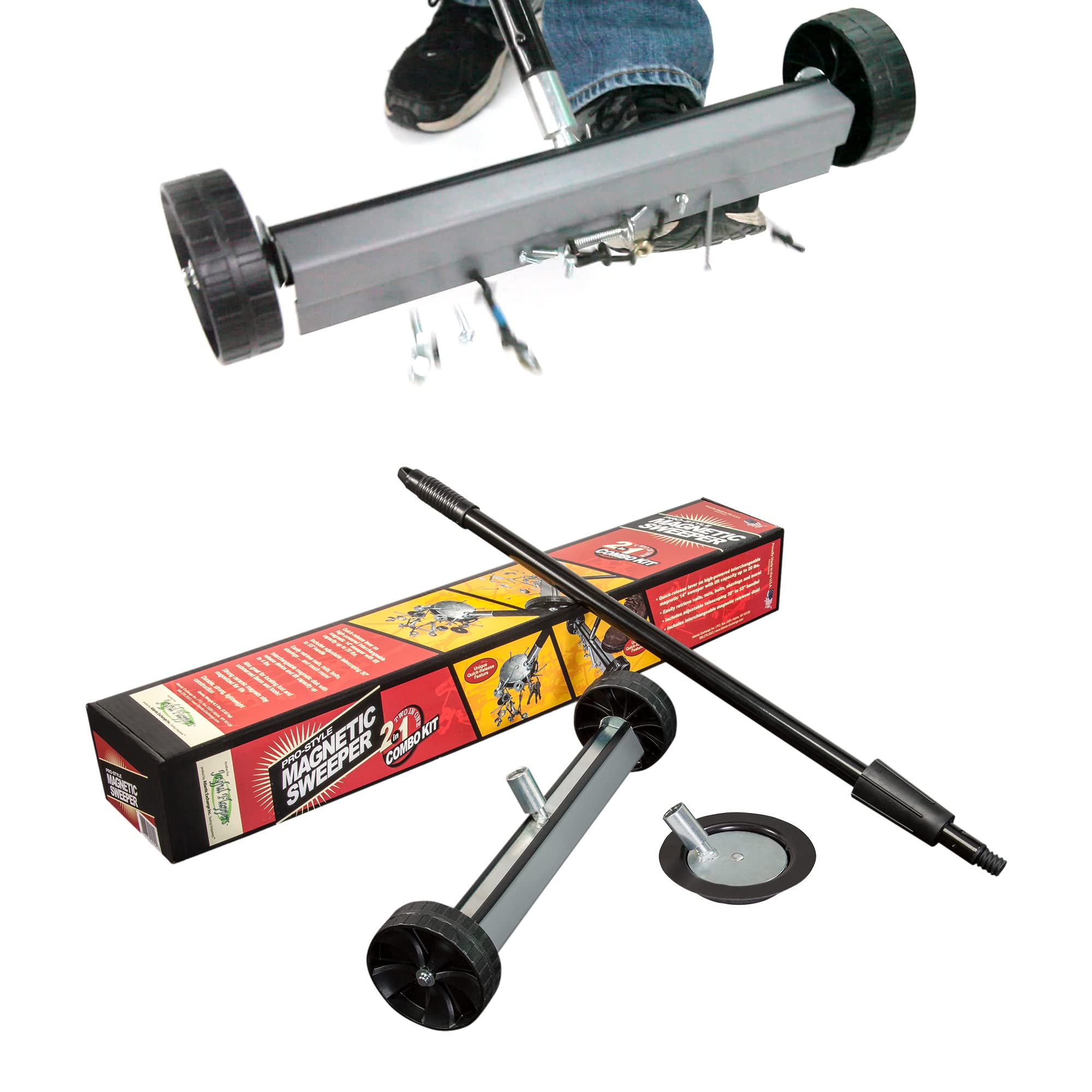 Quick-Release 2-in-1 Magnetic Sweeper Kit - 14