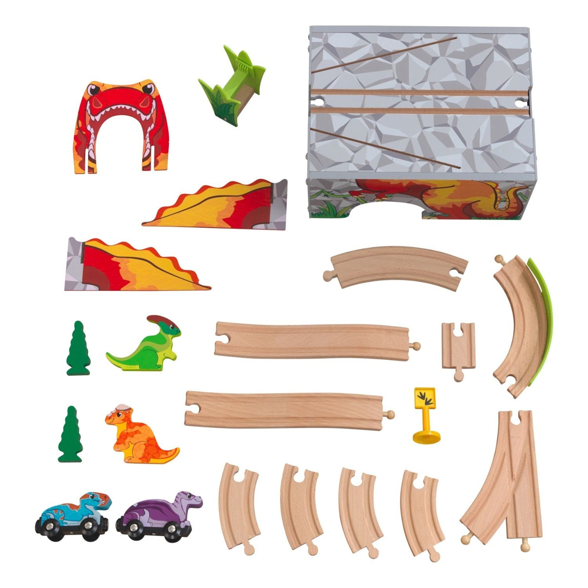 KidKraft Adventure Tracks Dino World T-Rex Tremor Cave Playset - Dinosaur Toy for Kids Ages 3+ | Perfect for Imaginative Play, Birthday Gifts & Preschool Learning