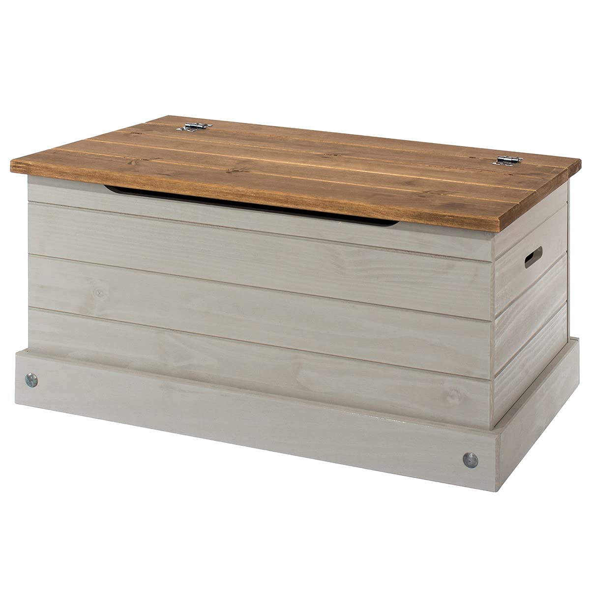 Wooden Storage Trunk with Bench Seat | Multi-Purpose Entryway Organizer for Living Room, Bathroom, Office & Kitchen | Rustic Grey Home Decor | Perfect for Entry Storage, Shoe Bench & Blanket Box