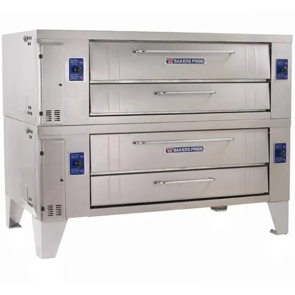 Bakers Pride Y-602 Superdeck Y Series Double Stack Natural Gas Pizza Oven - 240,000 BTU Commercial Grade for Restaurants & Pizzerias - Perfect for High-Volume Pizza Making & Fast Food Service