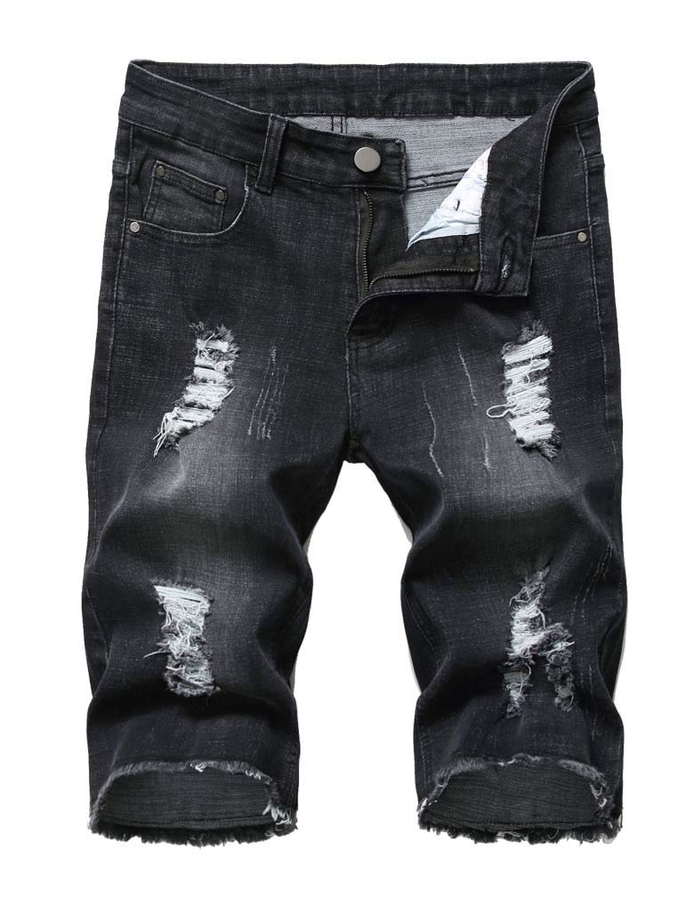 **Men's Distressed Denim Shorts - Ripped Casual Jean Shorts with Pockets | Summer Streetwear & Beach Outfit**    *(Optimized for Google SEO, includes use case: Summer Streetwear & Beach Outfit)*