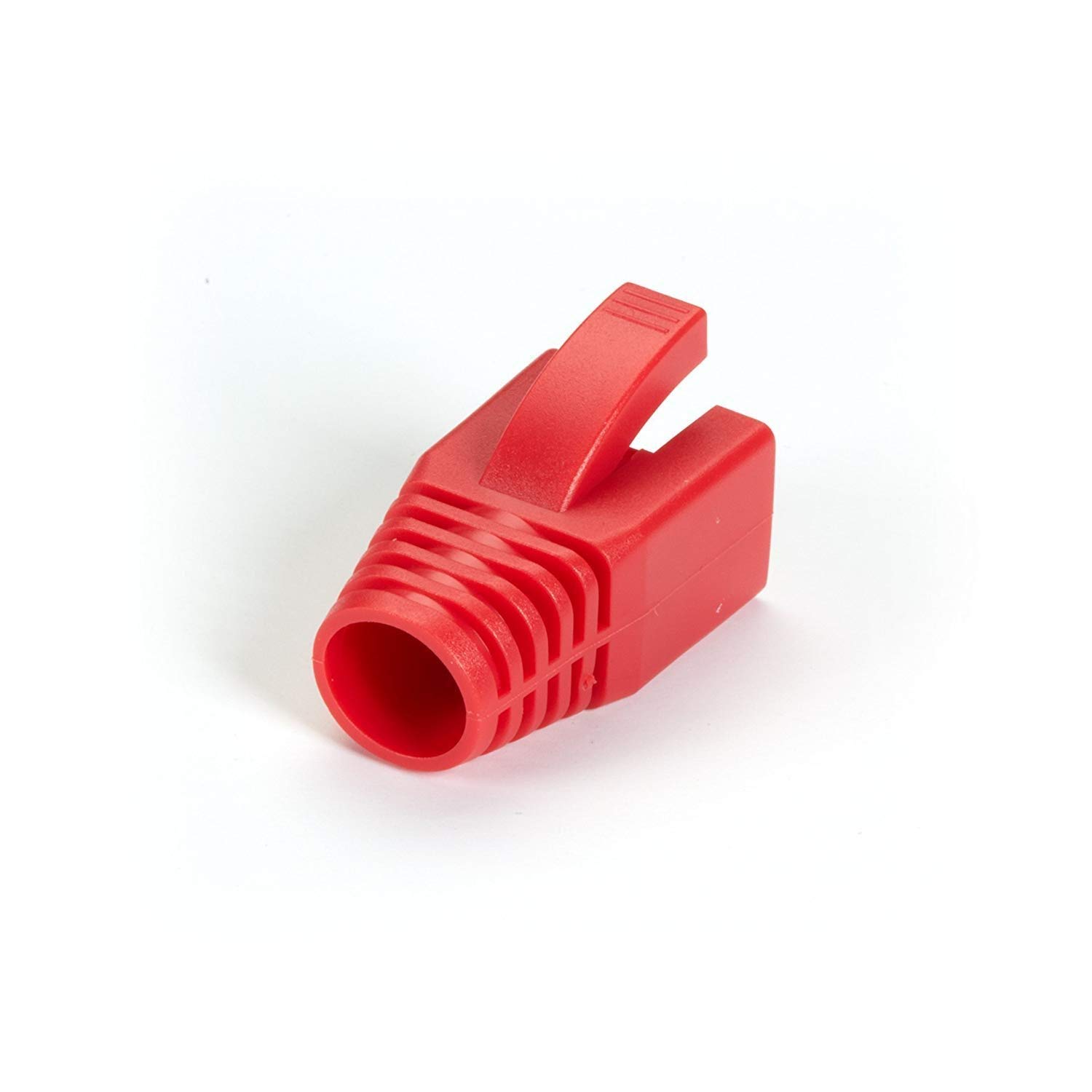 Black Snagless Boot 8mm Red 50-Pack for Cable Protection