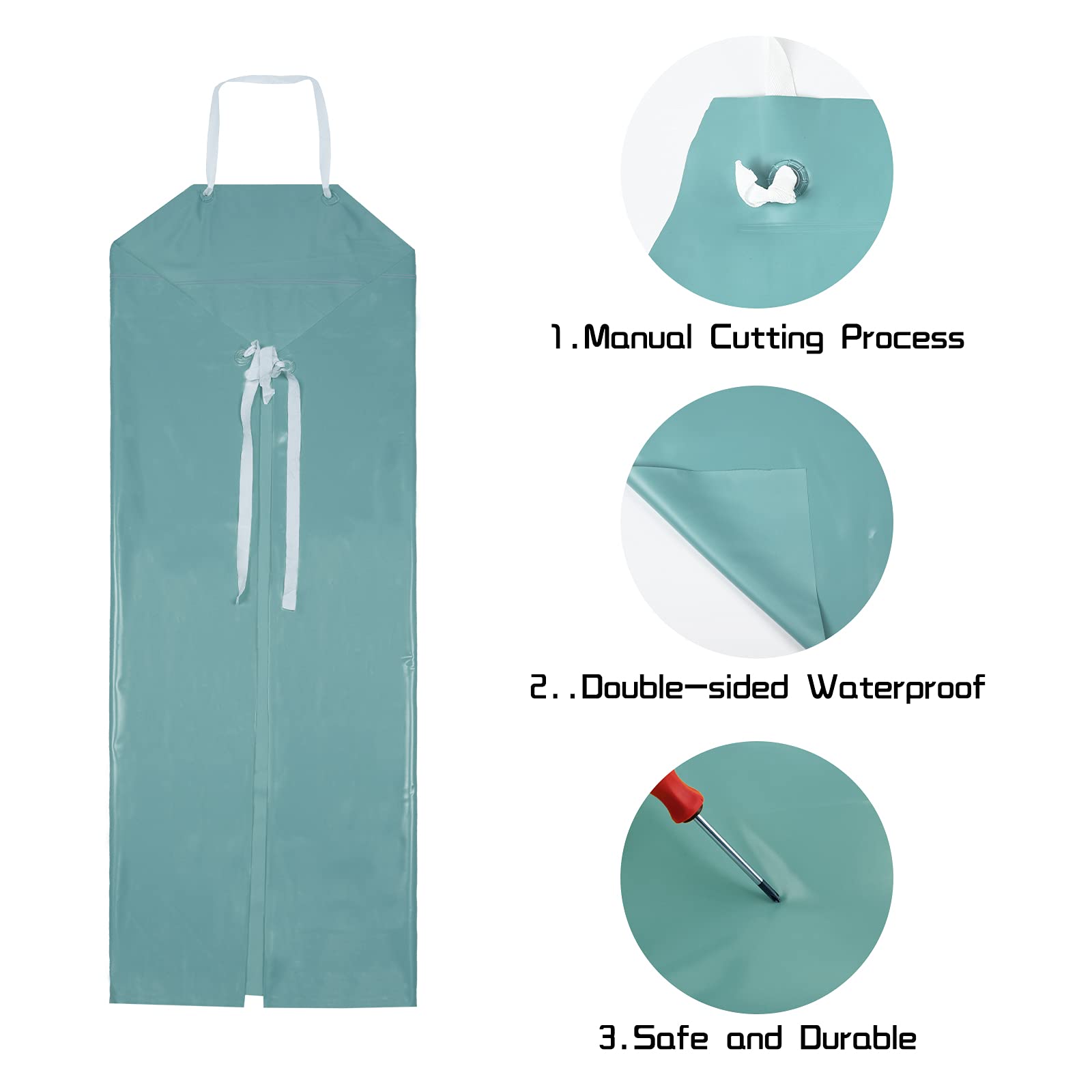 Surblue Waterproof Apron with Sleeves - Chemical & Oil Resistant, Anti-Corrosion Workwear (Pack of 10) - Ideal for Laboratory, Kitchen, Painting & Industrial Use