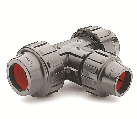FloPlast IPS Reducing Tees for HDPE Pipes - SDR IPS Compatible - Perfect for Plumbing, Irrigation & Drainage Systems