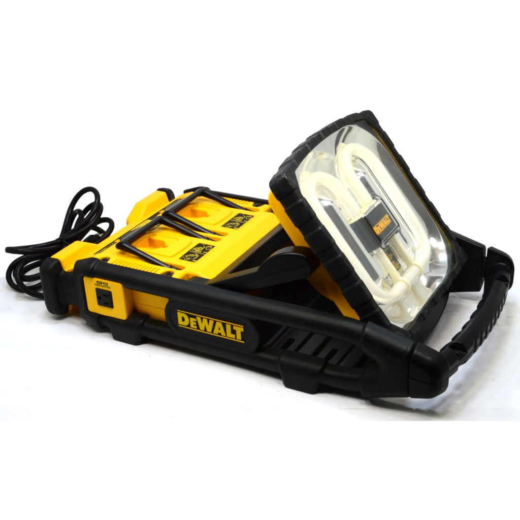 DEWALT DC022 Cordless or Corded Work Light - Bright LED Job Site Lighting for Construction, Garage, and Outdoor Use