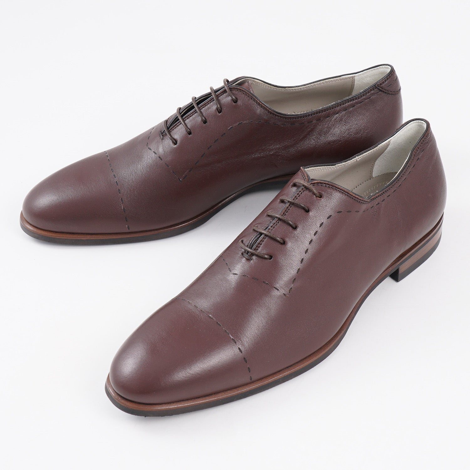 Premium Kiton Soft Goatskin Leather Wholecut Dress Shoes for Men - Luxury Italian Handcrafted Oxfords for Business, Formal Events & Weddings