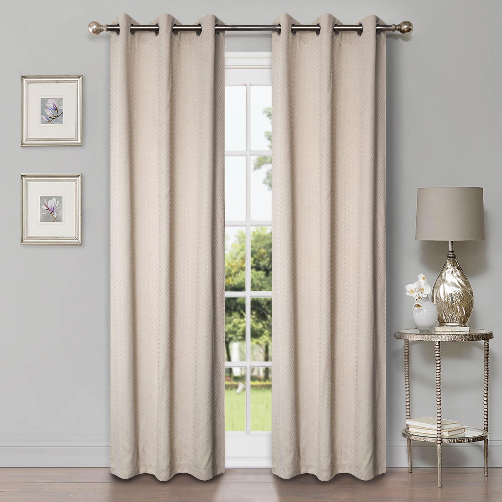 Blackout Curtain Panels with Solid Shimmer Grommet - Set of 2 Panels for Bedroom, Living Room & Home Theater - Light Blocking & Noise Reducing Window Treatments