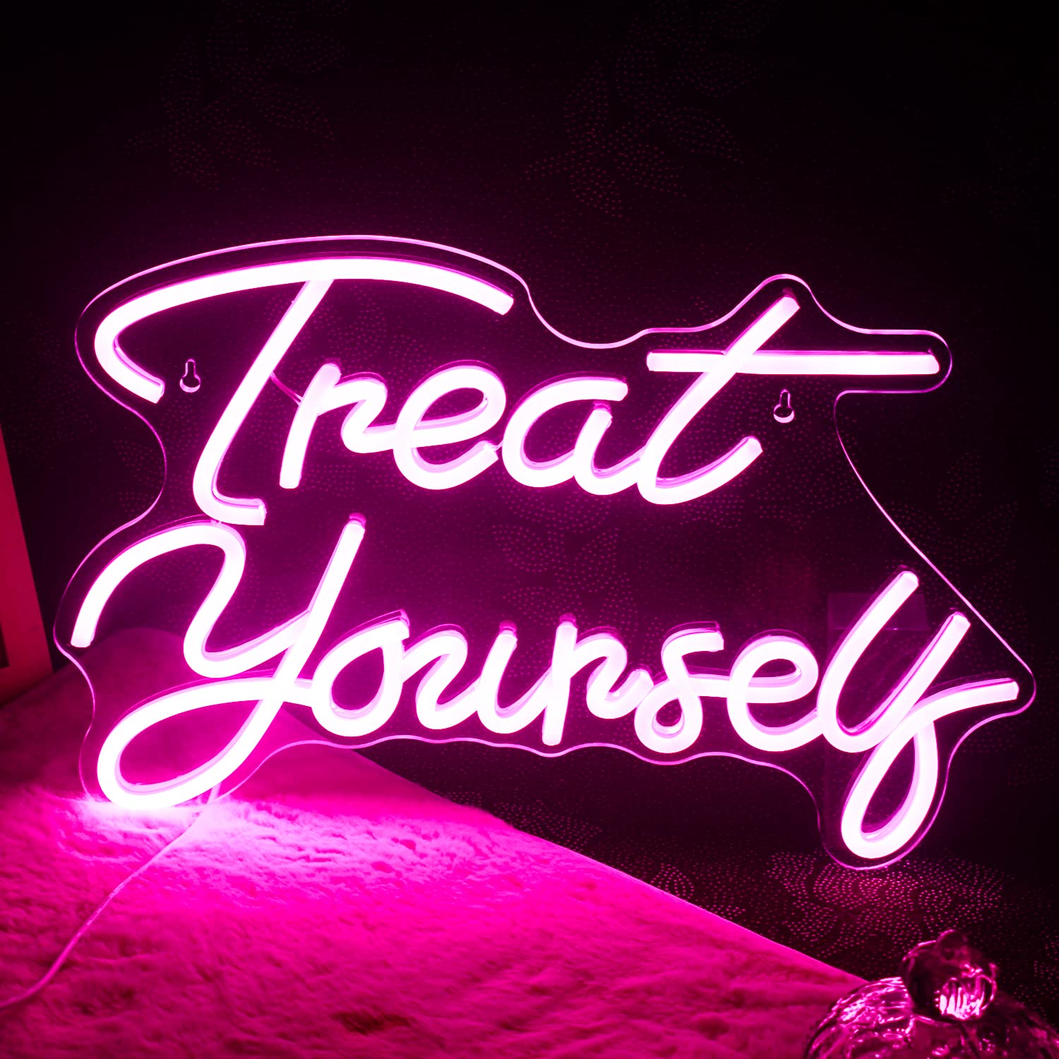 Wanxing Pink LED Neon Sign - Custom Wall Decor for Bedroom, Wedding, Birthday Party & Bar | Dimmable Neon Lights for Home Decor, Gift & Nightclub Atmosphere