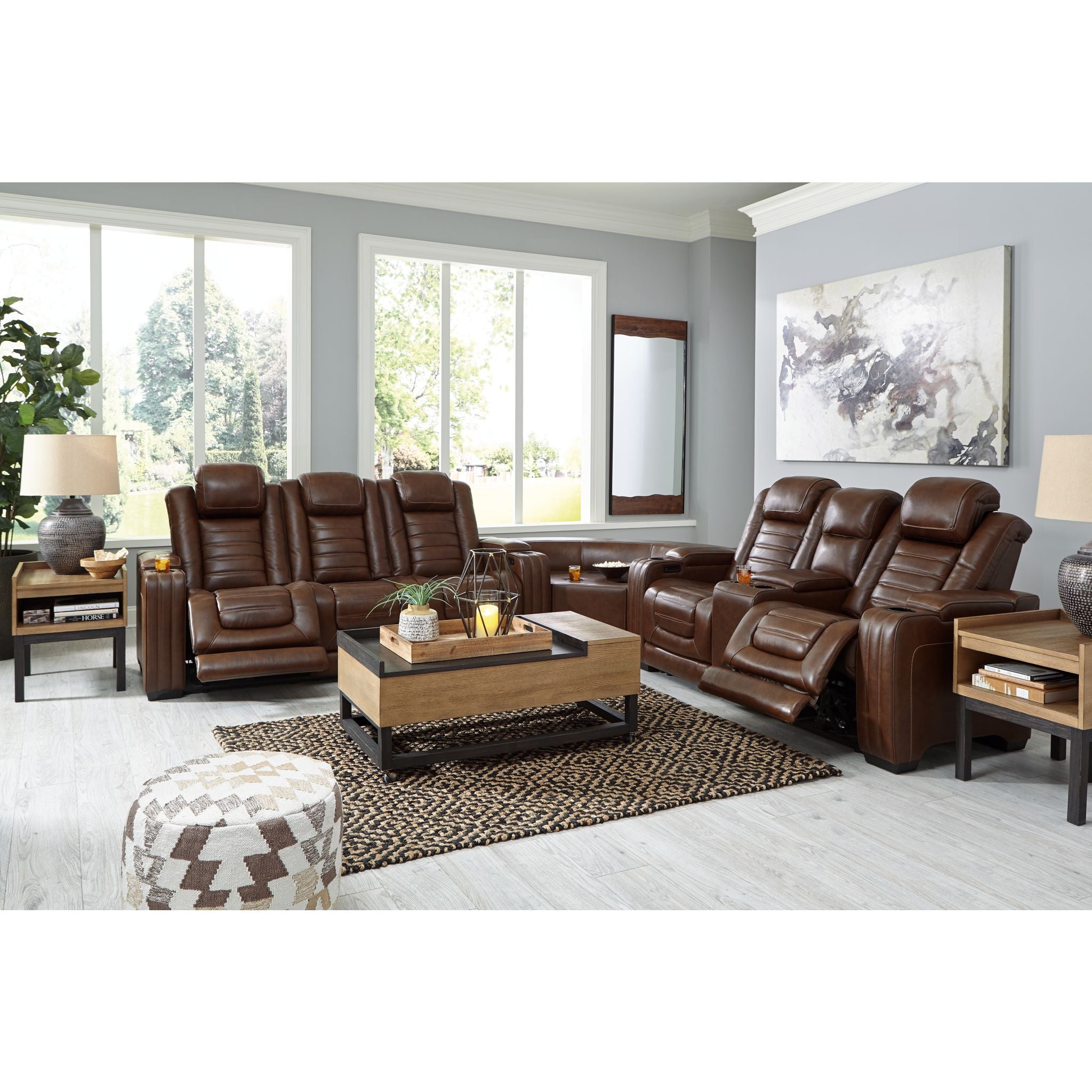 3-Piece Power Reclining Sectional Sofa Set with USB Ports - Modern L-Shaped Couch for Living Room, Home Theater & Family Gatherings