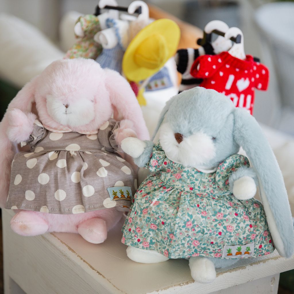 Tiny 8 Nibble Bunny Plush Toy - Stormy Blue Color, Retired Collectible Stuffed Animal for Bunny Lovers | Perfect Gift for Easter, Nursery Decor, and Plush Toy Collections