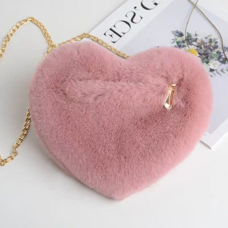 Stylish Women's Cute Kawaii Faux Fur Crossbody Bag - Trendy Animal Print Shoulder Purse for Casual Outings, Date Nights & Shopping