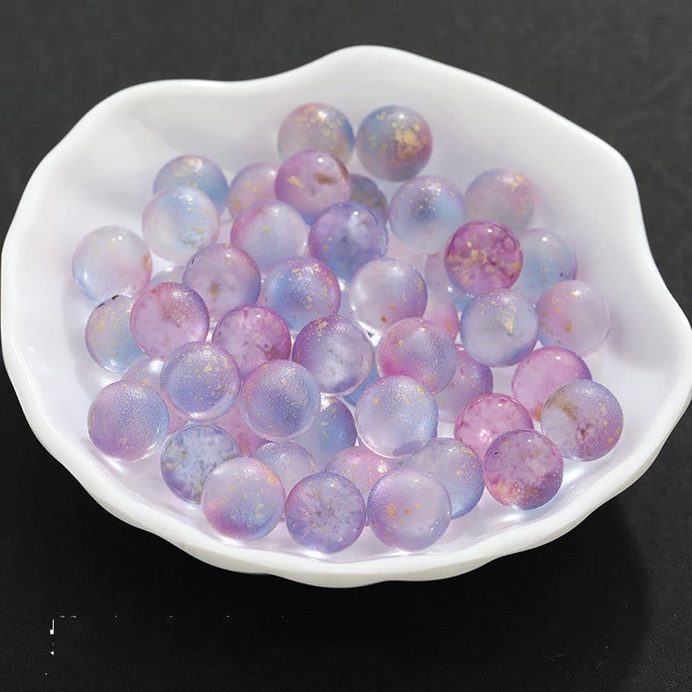 12mm Luminous Glass Balls - Colorful Marbles for Kids Toys, Vase Filler, Fish Tank Decor, DIY Jewelry & Home Decoration (Purple) | Perfect for Party Favors, Craft Projects & Aquarium Landscaping